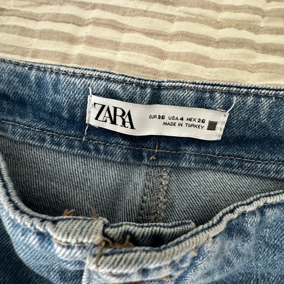 Zara Light Blue Crop WideLeg Jeans - Picture 8 of 9